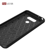 For LG G6 Brushed Carbon Fiber Texture Shockproof TPU Protective Cover Case (Red)