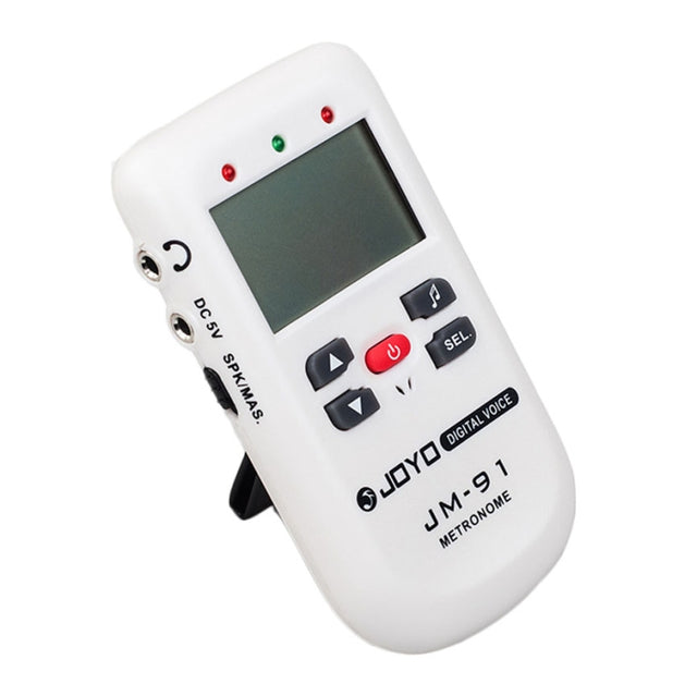 JOYO JM-91 Mini Portable Multi-functional Vocal Metronome Electronic Digital Metronome Tone Generator Tuner for Guitar Violin Ukulele(White)