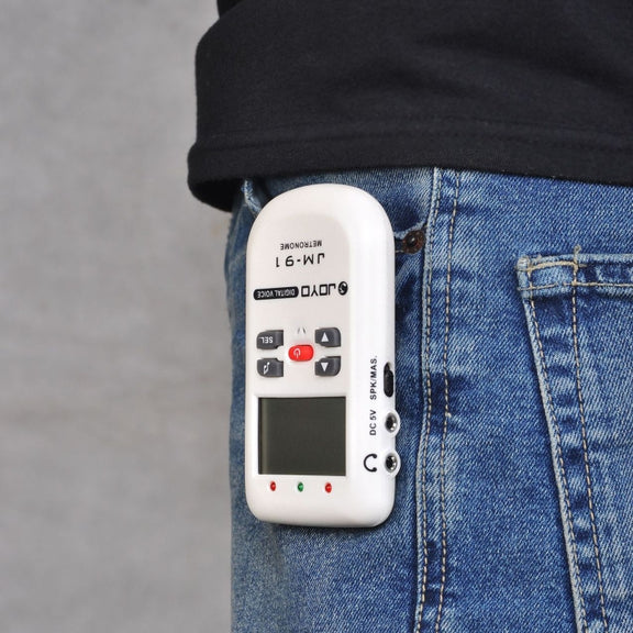 JOYO JM-91 Mini Portable Multi-functional Vocal Metronome Electronic Digital Metronome Tone Generator Tuner for Guitar Violin Ukulele(White)