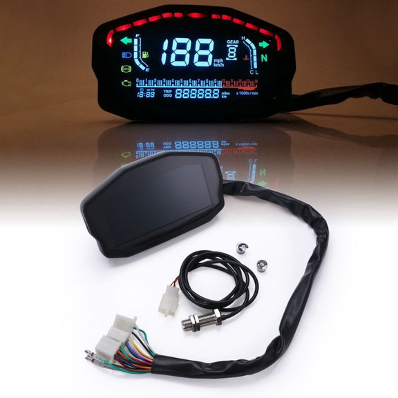 Speedpark Universal Motorcycle Modified LCD Speedometer Digital Backlight Odometer
