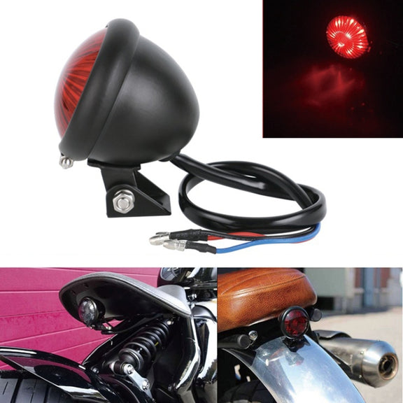 Speedpark 12V Motorcycle Modified Tail Light Brake Light for Harley(Black)