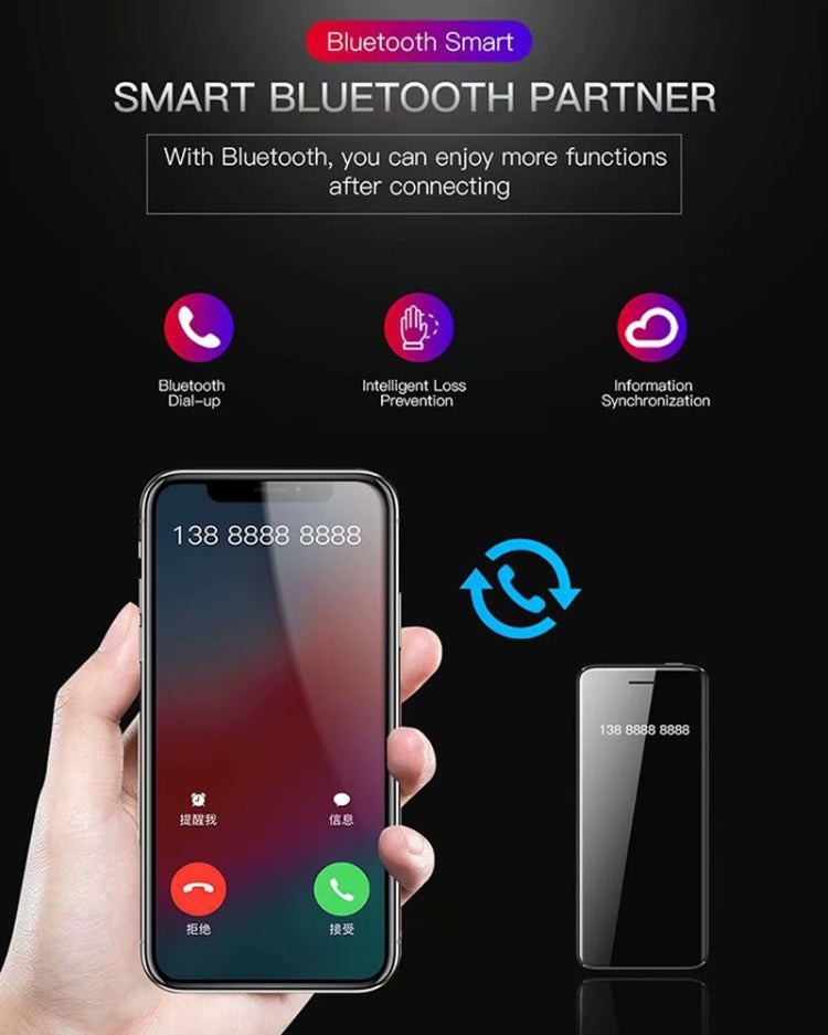 SATREND S10 Card Mobile Phone, 2.4 inch Touch Screen, MTK6261D, Support Bluetooth, FM, GSM, Dual SIM(Black)