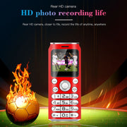 Satrend K8 Mini Mobile Phone, 1.0 inch, Hands Free Bluetooth Dialer Headphone, MP3 Music, Dual SIM, Network: 2G(Red)