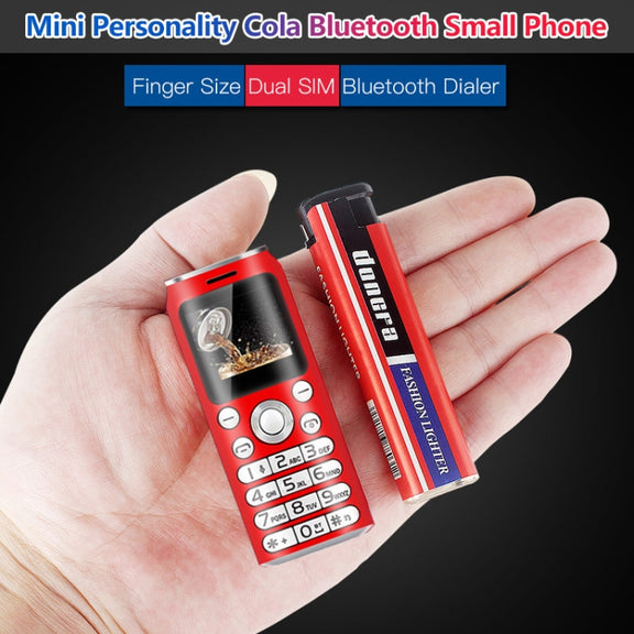 Satrend K8 Mini Mobile Phone, 1.0 inch, Hands Free Bluetooth Dialer Headphone, MP3 Music, Dual SIM, Network: 2G(White)