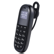 AIEK KK1 Mini Mobile Phone, English Keyboard, Hands Free Bluetooth Dialer Headphone, MTK6261DA, Anti-Lost, Single SIM, Network: 2G(Black)