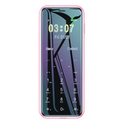 ULCOOL V8 Card Mobile Phone, 1000mAh Battery, 1.44 inch, MTK6261D, Support Bluetooth, FM, Magic Sound, GSM, Dual SIM (Pink)