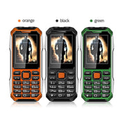A6 Triple Proofing Elder Phone, Water-resistant Shockproof Dustproof, 6800mAh Battery, 2.4 inch, 21 Keys, Bluetooth, LED Flashlight, FM, SOS, Dual SIM, Network: 2G(Green)
