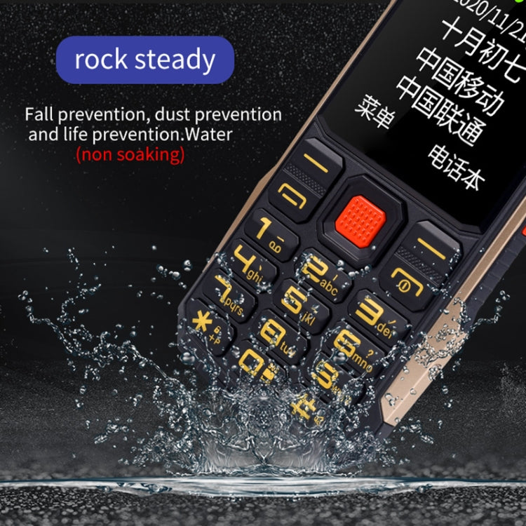 K1 Triple Proofing Elder Phone, Water-resistant Shockproof Dustproof, 4800mAh Battery, 2.4 inch, 21 Keys, Bluetooth, LED Flashlight, FM, SOS, Dual SIM, Network: 2G (Green)
