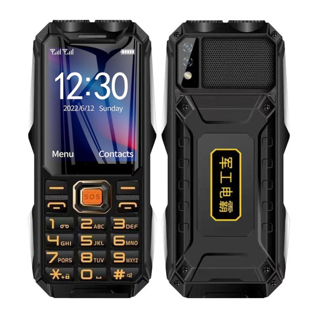 Mafam 4G Triple Proofing Elder Phone, Water-resistant Shockproof Dustproof, 16800mAh Battery, 2.4 inch, 21 Keys, Bluetooth, LED Flashlight, FM, SOS, Dual SIM, Network: 2G (Black)
