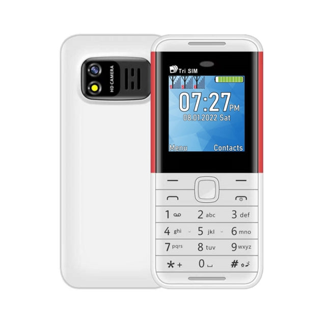 SERVO BM5310 Mini Mobile Phone, English Key, 1.33 inch, MTK6261D, 21 Keys, Support Bluetooth, FM, Magic Sound, Auto Call Record, GSM, Triple SIM (White)