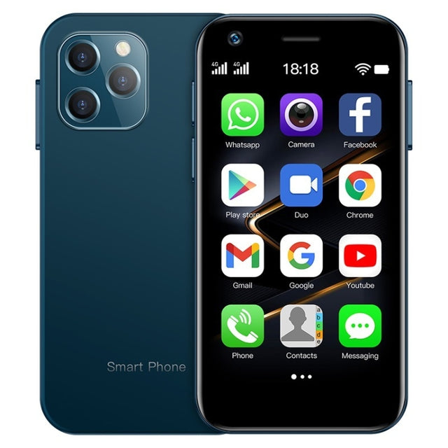 SOYES XS12 Pro, 2GB+16GB, Face Recognition, 3.0 inch Android 10.0 MTK6750 Octa Core, Bluetooth, WiFi, FM, OTG, Network: 4G, Dual SIM, Support Google Play (Blue)