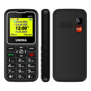 UNIWA V171 Mobile Phone, 1.77 inch, 1000mAh Battery, 21 Keys, Support Bluetooth, FM, MP3, MP4, GSM, Dual SIM, with Docking Base(Black)