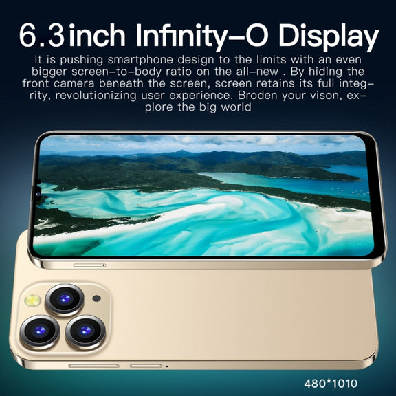 i14 Pro Max N85, 1GB+16GB, 6.3 inch Screen, Face Identification, Android 6.0 Spreadtrum 7731G Quad Core, Network: 3G, Dual SIM(Green)