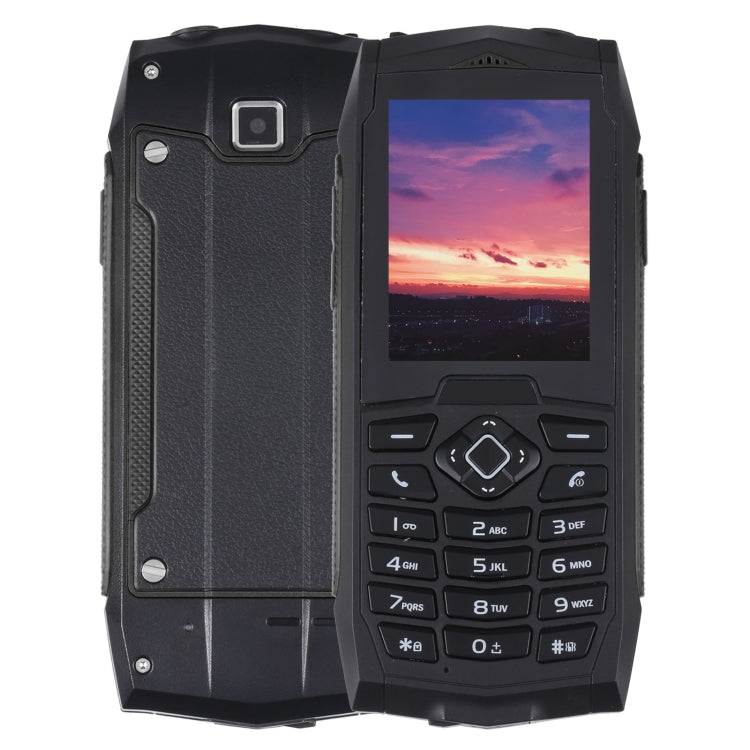 Rugtel R1C Rugged Phone, IP68 Water-resistant Dustproof Shockproof, 2.4 inch, MTK6261D, 2000mAh Battery, SOS, FM, Dual SIM(Black)