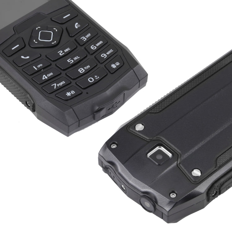 Rugtel R1C Rugged Phone, IP68 Water-resistant Dustproof Shockproof, 2.4 inch, MTK6261D, 2000mAh Battery, SOS, FM, Dual SIM(Black)