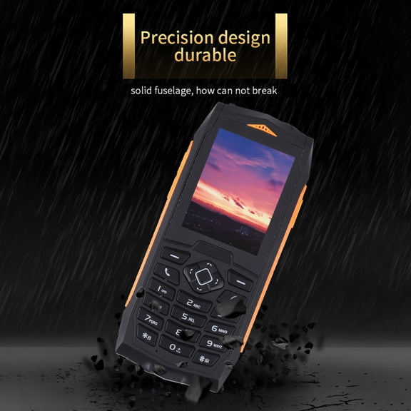 Rugtel R1C Rugged Phone, IP68 Water-resistant Dustproof Shockproof, 2.4 inch, MTK6261D, 2000mAh Battery, SOS, FM, Dual SIM(Orange)