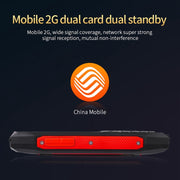 Rugtel R1C Rugged Phone, IP68 Water-resistant Dustproof Shockproof, 2.4 inch, MTK6261D, 2000mAh Battery, SOS, FM, Dual SIM(Red)