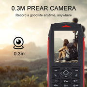 Rugtel R1C Rugged Phone, IP68 Water-resistant Dustproof Shockproof, 2.4 inch, MTK6261D, 2000mAh Battery, SOS, FM, Dual SIM(Red)