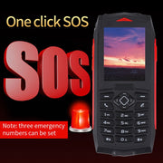 Rugtel R1C Rugged Phone, IP68 Water-resistant Dustproof Shockproof, 2.4 inch, MTK6261D, 2000mAh Battery, SOS, FM, Dual SIM(Red)