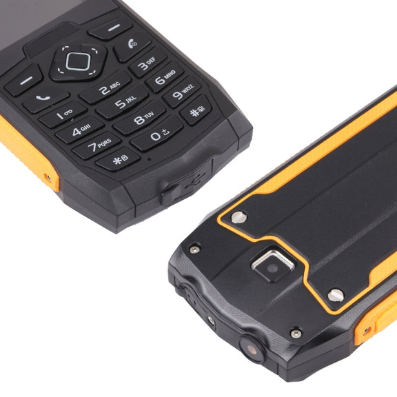 Rugtel R1C Rugged Phone, IP68 Water-resistant Dustproof Shockproof, 2.4 inch, MTK6261D, 2000mAh Battery, SOS, FM, Dual SIM(Yellow)
