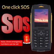 Rugtel R1C Rugged Phone, IP68 Water-resistant Dustproof Shockproof, 2.4 inch, MTK6261D, 2000mAh Battery, SOS, FM, Dual SIM(Yellow)