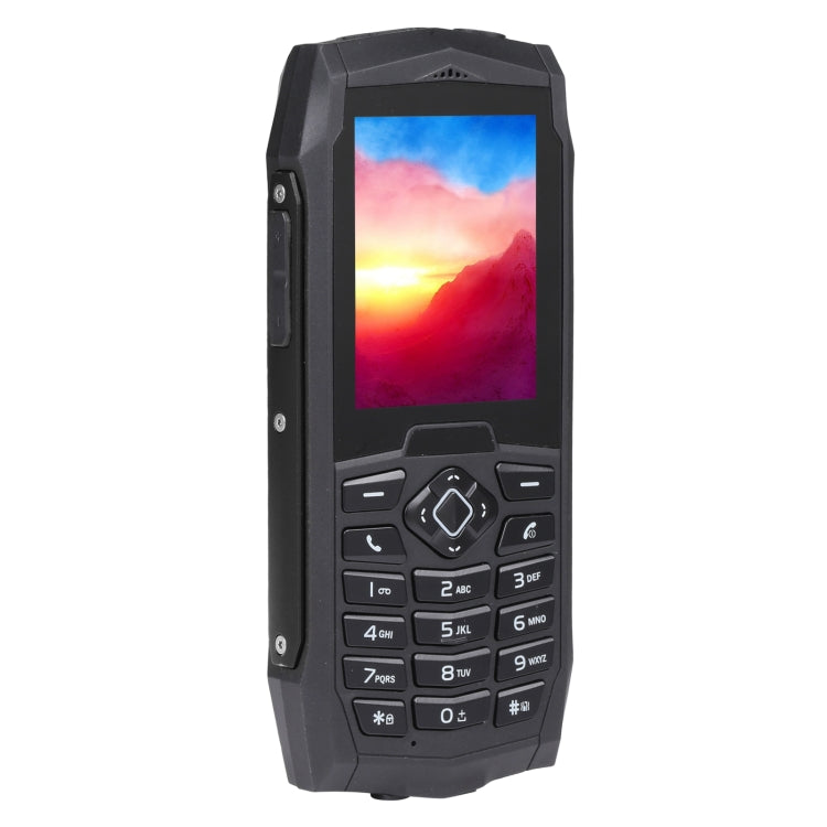 Rugtel R1D Rugged Phone, IP68 Water-resistant Dustproof Shockproof, 2.4 inch, MTK6261D, 2000mAh Battery, Loud Box Speaker, FM, Network: 2G, Dual SIM (Black)