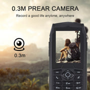 Rugtel R1D Rugged Phone, IP68 Water-resistant Dustproof Shockproof, 2.4 inch, MTK6261D, 2000mAh Battery, Loud Box Speaker, FM, Network: 2G, Dual SIM (Black)