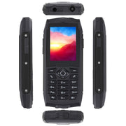 Rugtel R1D Rugged Phone, IP68 Water-resistant Dustproof Shockproof, 2.4 inch, MTK6261D, 2000mAh Battery, Loud Box Speaker, FM, Network: 2G, Dual SIM (Black)