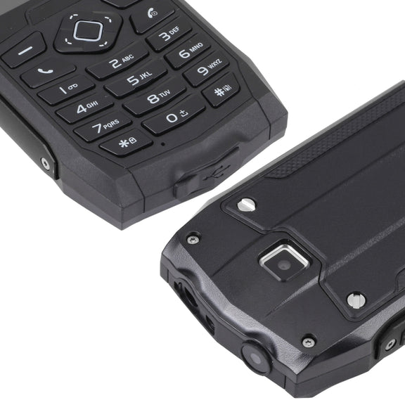 Rugtel R1D Rugged Phone, IP68 Water-resistant Dustproof Shockproof, 2.4 inch, MTK6261D, 2000mAh Battery, Loud Box Speaker, FM, Network: 2G, Dual SIM (Black)