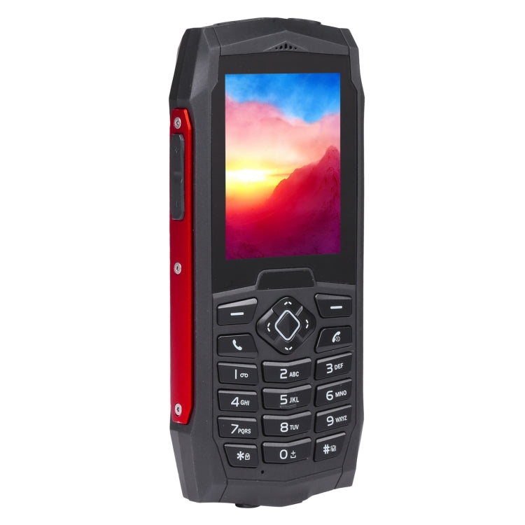 Rugtel R1D Rugged Phone, IP68 Water-resistant Dustproof Shockproof, 2.4 inch, MTK6261D, 2000mAh Battery, Loud Box Speaker, FM, Network: 2G, Dual SIM (Red)