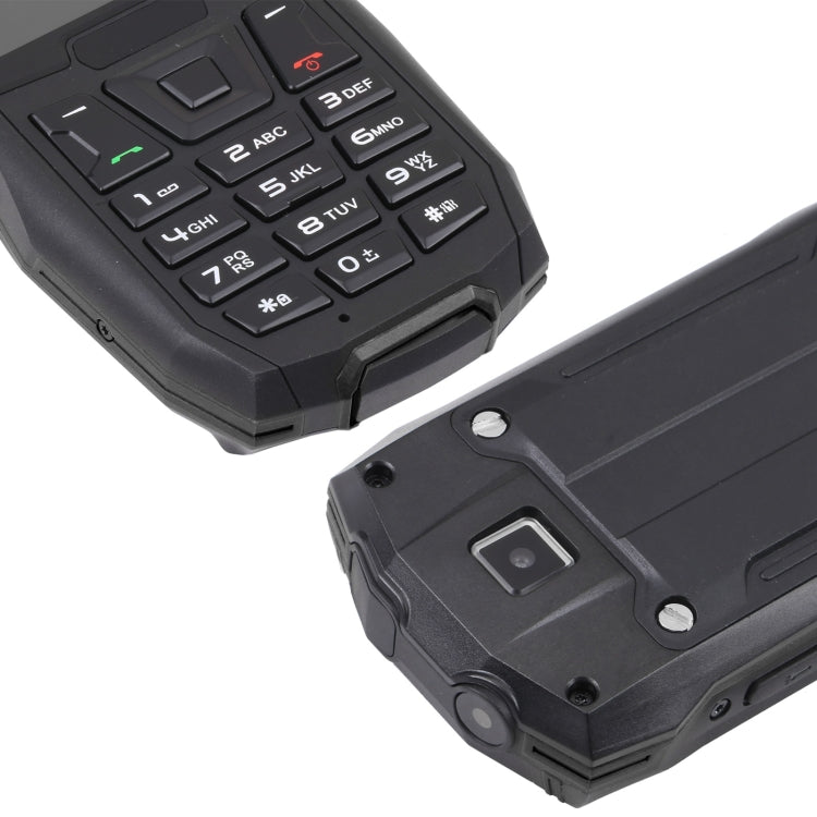 Rugtel R2C Rugged Phone, IP68 Water-resistant Dustproof Shockproof, 2.4 inch, MTK6261D, 2500mAh Battery, SOS, FM, Dual SIM(Black)