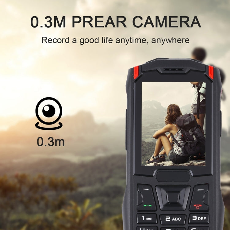Rugtel R2C Rugged Phone, IP68 Water-resistant Dustproof Shockproof, 2.4 inch, MTK6261D, 2500mAh Battery, SOS, FM, Dual SIM(Red)