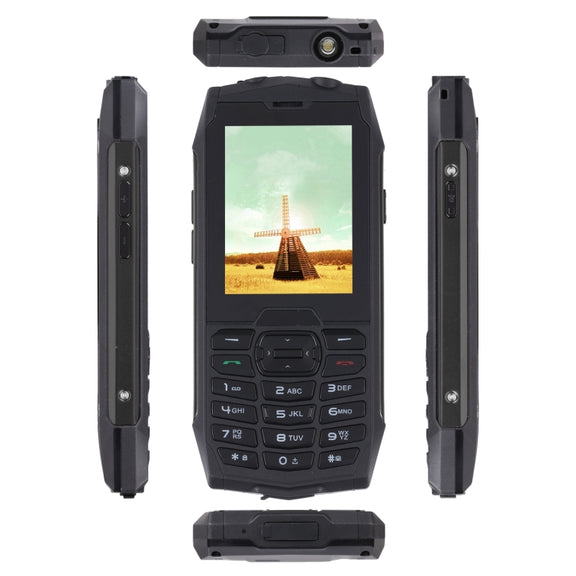 Rugtel R3C Rugged Phone, IP68 Water-resistant Dustproof Shockproof, 2.8 inch, MTK6261D, 2000mAh Battery, SOS, FM, Dual SIM(Black)