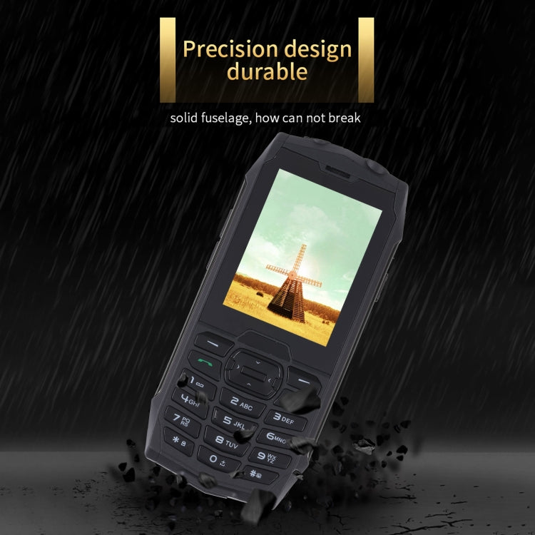 Rugtel R3C Rugged Phone, IP68 Water-resistant Dustproof Shockproof, 2.8 inch, MTK6261D, 2000mAh Battery, SOS, FM, Dual SIM(Black)