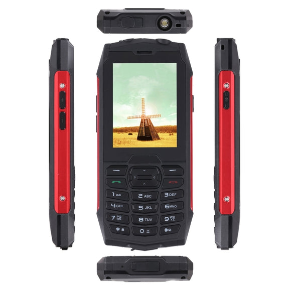 Rugtel R3C Rugged Phone, IP68 Water-resistant Dustproof Shockproof, 2.8 inch, MTK6261D, 2000mAh Battery, SOS, FM, Dual SIM(Red)
