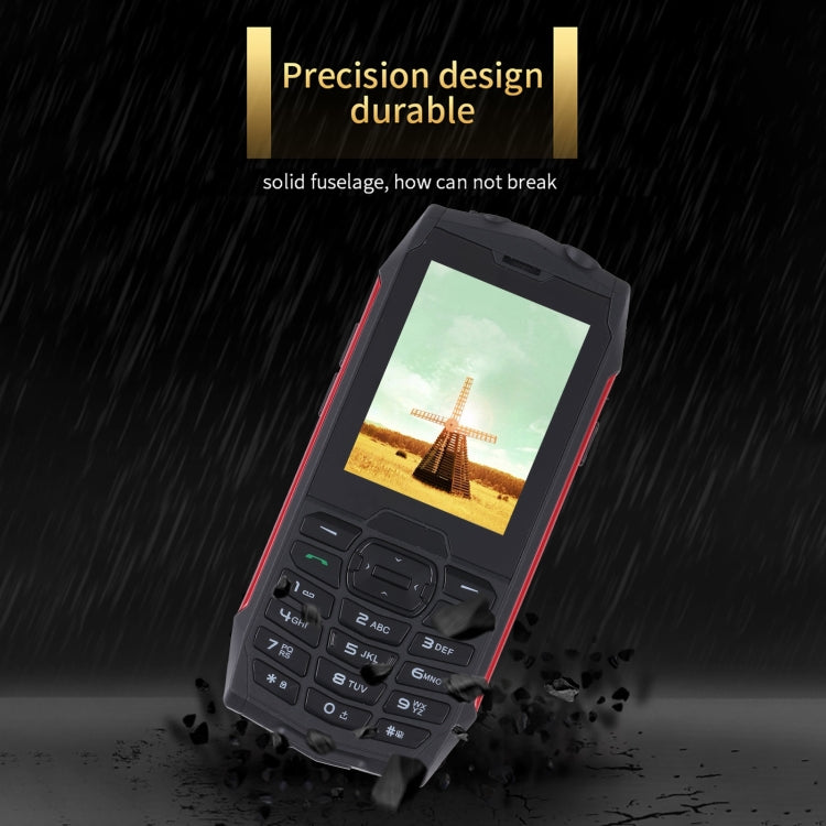 Rugtel R3C Rugged Phone, IP68 Water-resistant Dustproof Shockproof, 2.8 inch, MTK6261D, 2000mAh Battery, SOS, FM, Dual SIM(Red)