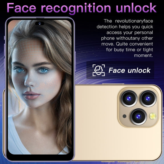 i14 Pro Max / H208A, 3GB+32GB, 6.5 inch Dynamic Island Screen, Face Identification, Android 8.1 MTK6753 Octa Core, Network: 4G (Gold)