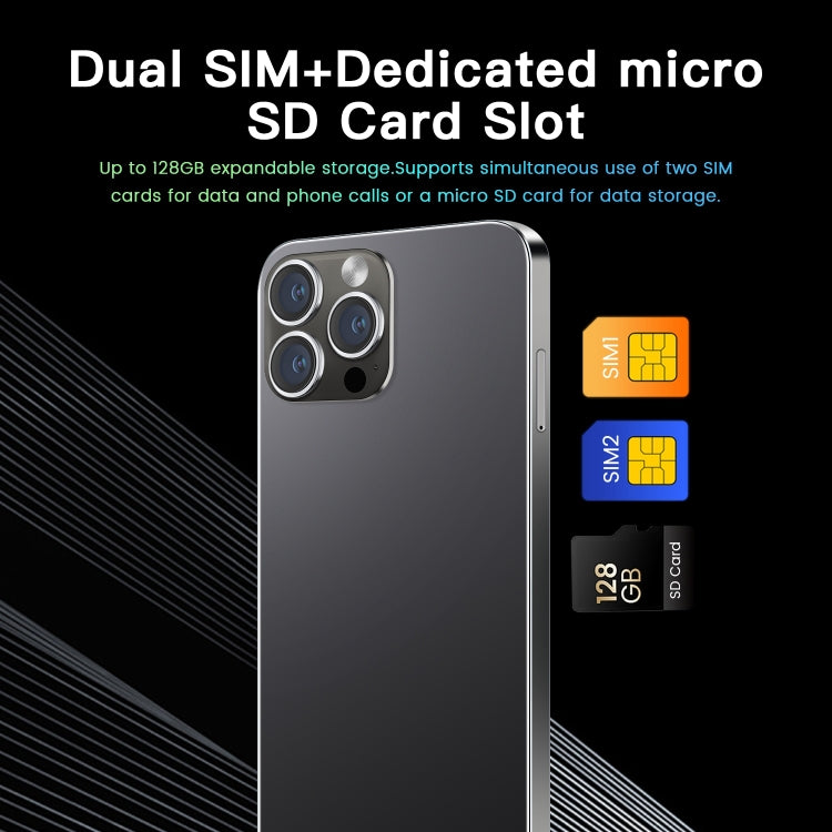 i14 Pro Max N85, 1GB+8GB, 6.1 inch Screen, Face Identification, Android 8.1 MTK6580A Quad Core, Network: 3G, Dual SIM (Gold)