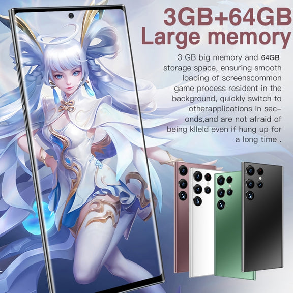 S23Ultra 5G D12332, 3GB+64GB, Face Identification, 6.7 inch Screen Android 8.1 MTK6753 Octa Core, Network: 4G(Green)