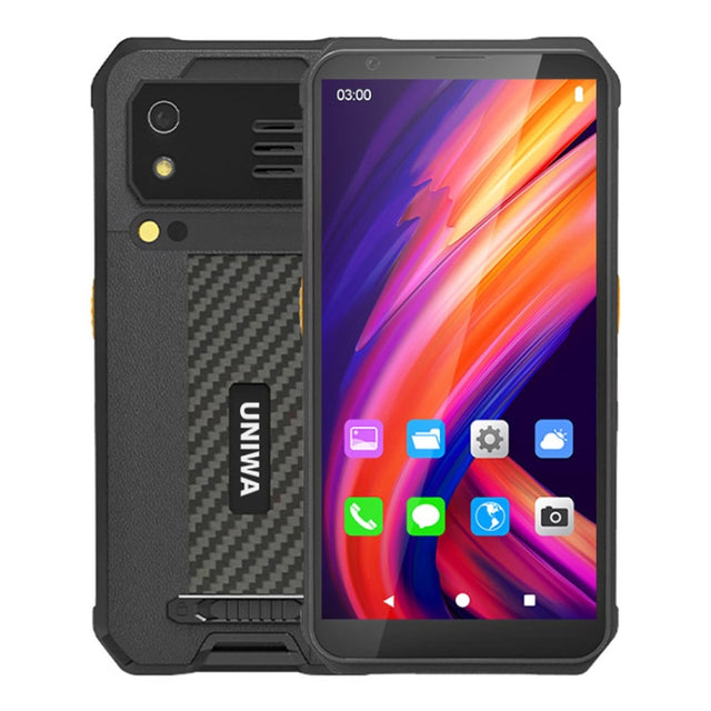 UNIWA M512 Standard Rugged Phone, 4GB+64GB, IP65 Water-resistant Dustproof Shockproof, 4100mAh Battery, 5.7 inch Android 12 MTK6762 Octa Core up to 2.0GHz, Network: 4G, NFC (Black)