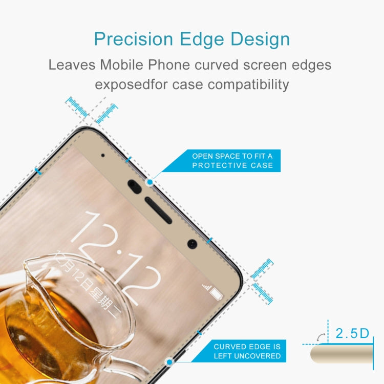 For Huawei  Mate 10 9H Surface Hardness 2.5D Curved Edge HD Explosion-proof Tempered Glass Screen Protector(Gold)