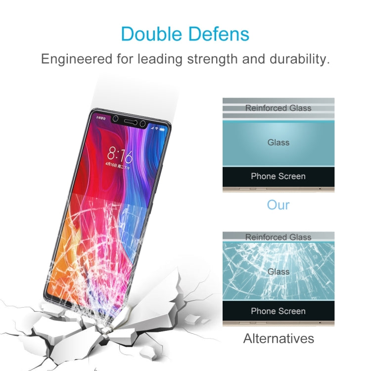 100 PCS 0.26mm 9H 2.5D Tempered Glass Film for Xiaomi Mi 8 SE