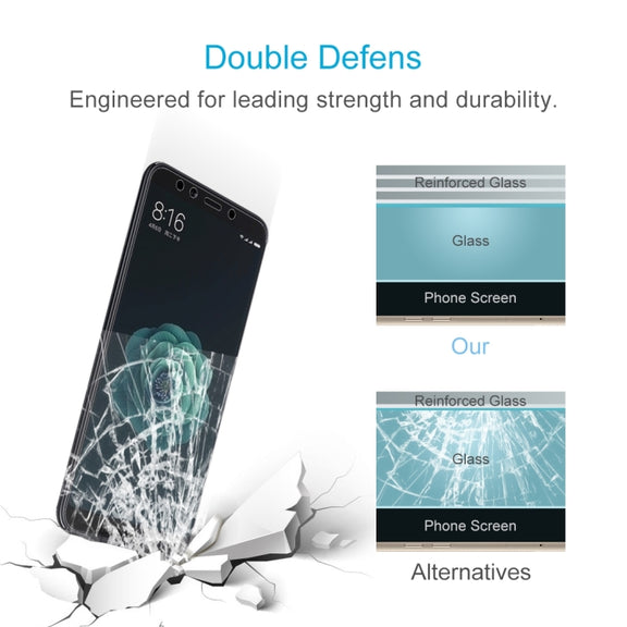 100 PCS 0.26mm 9H 2.5D Tempered Glass Film for Xiaomi Mi 6X & A2