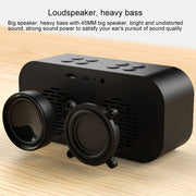AEC BT501 Bluetooth 5.0 Mini Speaker with LED & Alarm Clock & Clock & Mirror, Support 32G TF Card(Blue)