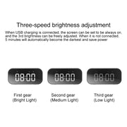 AEC BT501 Bluetooth 5.0 Mini Speaker with LED & Alarm Clock & Clock & Mirror, Support 32G TF Card(Blue)