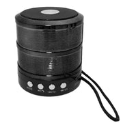 WS-887 Bluetooth Speaker with Lanyard, Support Hands-free Call & FM & U Disk & TF Card & AUX(Black)
