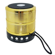 WS-887 Bluetooth Speaker with Lanyard, Support Hands-free Call & FM & U Disk & TF Card & AUX(Gold)