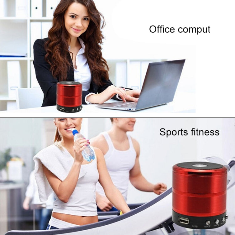WS-887 Bluetooth Speaker with Lanyard, Support Hands-free Call & FM & U Disk & TF Card & AUX(Gold)