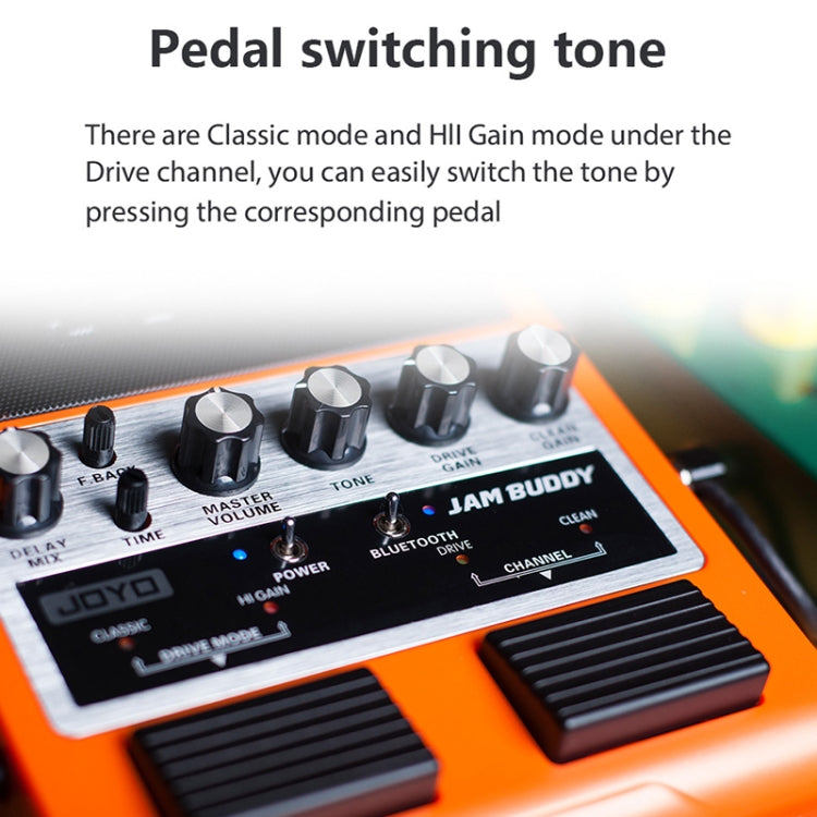 JOYO JAM BUDDY Bluetooth 4.0 Dual Channel with Effector Charging Guitar Small Speaker(Orange)