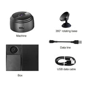 A9+ 1080P WiFi Remote Wireless Camera, Support Night Vision & Motion Detection & TF Card, Broadcom Bluetooth Solution(Black)